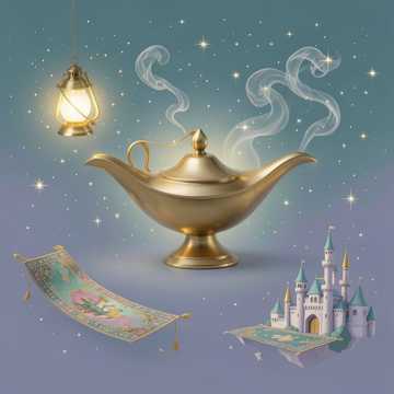 مغامرة مصباح الجني السحري Cover