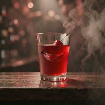 Rotes Glas Cover