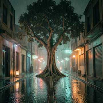 Banyan After Rain Cover